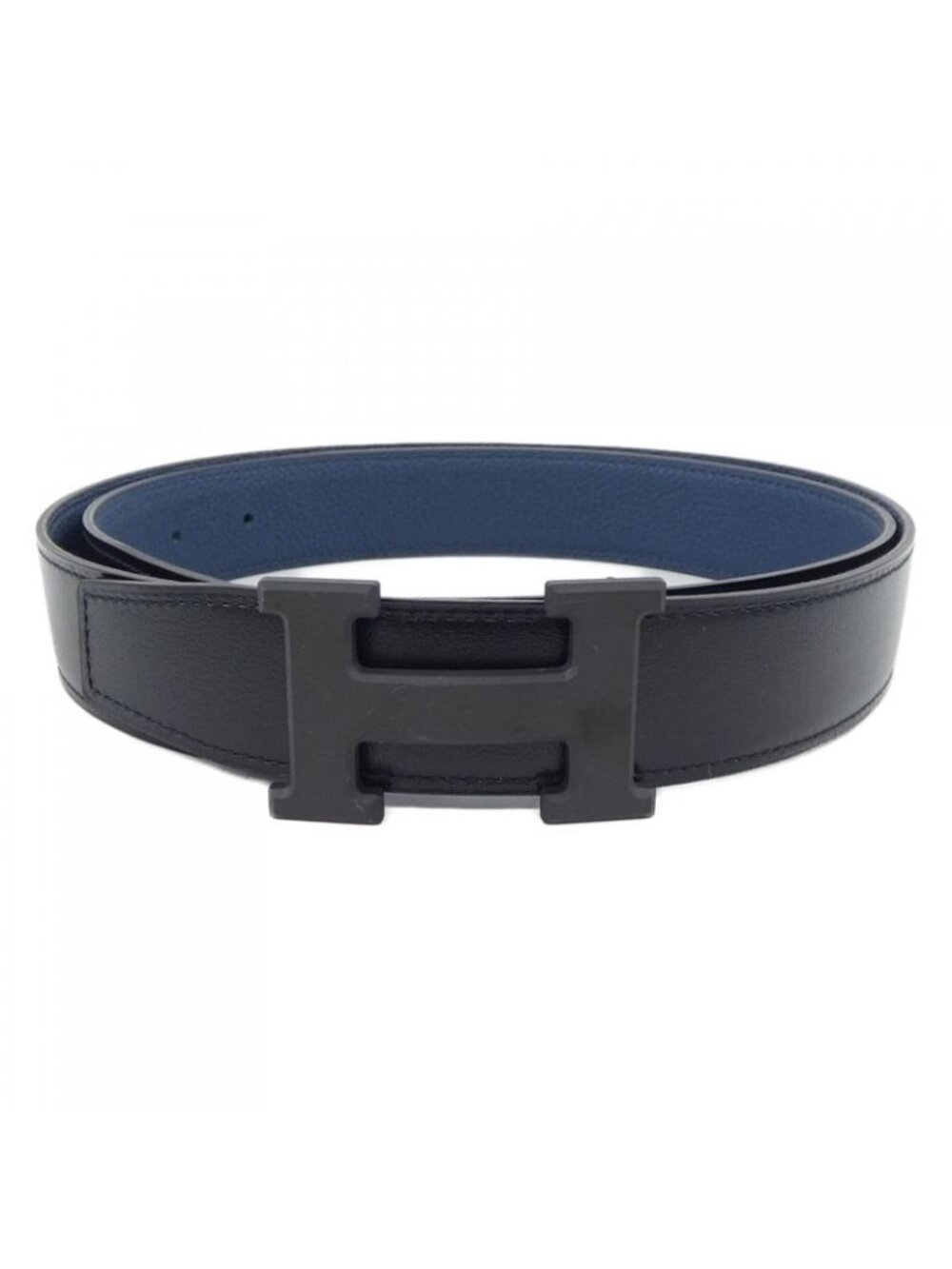 Hermes 32 Matte Metal Black Navy Reversible